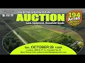 Metzger Auction presents 194 Acres in Whitley Co IN Cropland Woods Homestead Equipment More