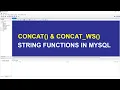 STRING CONCATENATION IN SQL CONCAT AND CONCAT - WS SQL Tutorial For Beginners HINDI