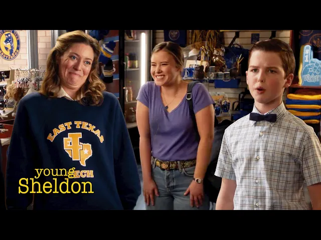 Video: Mary Embarrasses Sheldon the First Day of College | Young Sheldon