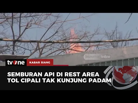 Semburan Api di Rest Area Tol Cipali Masih Menyala