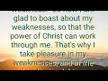 Verses 2 Corinthians 12 8 - 10 NLT