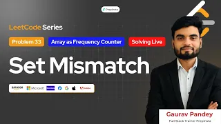 Day 33 Solving LeetCode Coding Problems Set Mismatch Problem Solution 150 Days Coding Challenge