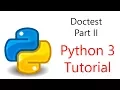 Python Programming - Doctest Part 2