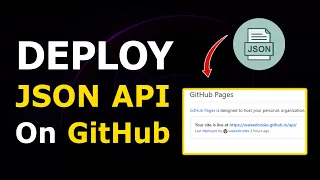 Deploy Json Api on Github Host Json Api for free on Github