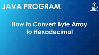 Java Program to Convert Byte Array to Hexadecimal Java Examples