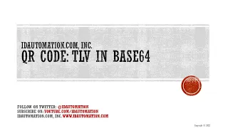 How to Create QR-Code TLV in Base64 using the IDAutomation Barcode Generator for Crystal Reports