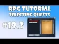 3 Unity RPG Tutorial - Selecting quests