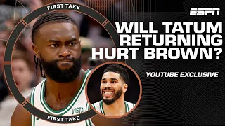 should jaylen brown take a back seat when jayson tatum returns first take youtube exclusive