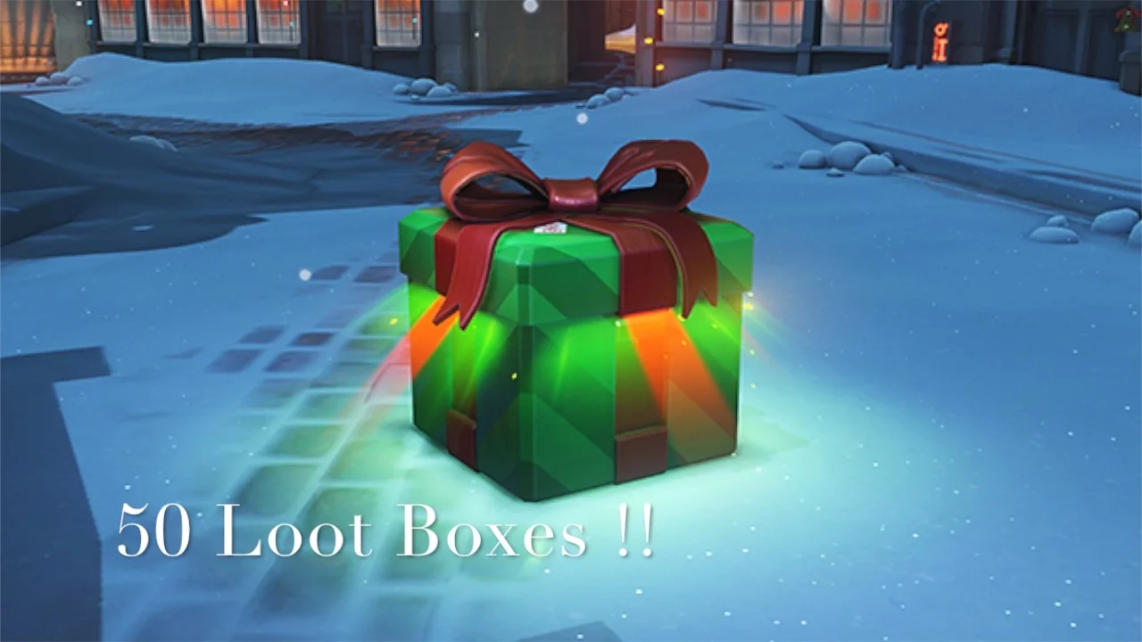 Overwatch holiday loot box opening