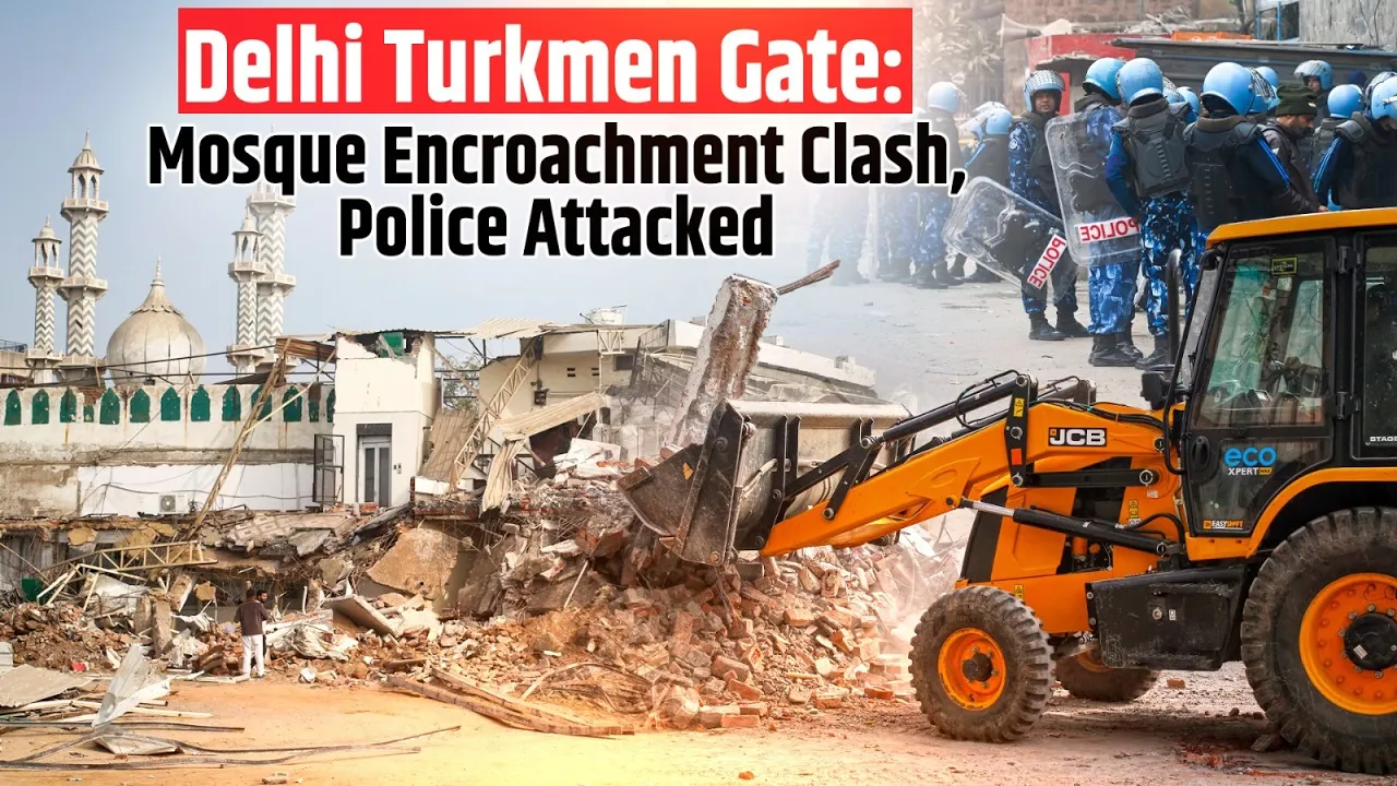Delhi Turkmen Gate Clash: Mosque Encroachment Drive, Stone Pelting, Police Detain 5