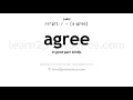Pronunciation of Agree Definition of Agree