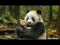 Download Lagu A tiny kitten cuddles with cute animals | Cult of Kittens
