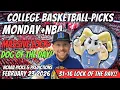 College Basketball Picks Today Monday 2026 Free NCAAB Best Bets Props and Predictions
