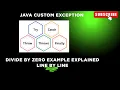 Java Custom Exception Divide by Zero Example Explained Line by Line