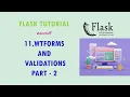 11 Flask WTForms Validations Part 2 in Telugu Flask Tutorials in Telugu Python Web Development