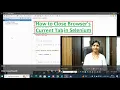Selenium Automation - 3 How to Close the Current Tab in selenium driver close method