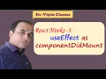 React Hook useEffect as componentDidMount React Hook Dr Vipin Classes
