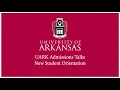 Admissions Talks New Student Orientation