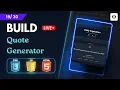 Day Quote Generator HTML CSS JS