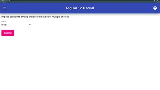 How to apply business logic constraint to Angular Multiple Choices mat-select