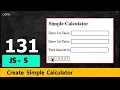 COPA JavaScript - 5 Create a Simple Calculator in JS