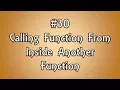 Calling Function From Inside Another Function