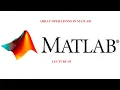 How to Add Subtract Multiply Divide Power Transpose Array Operations MATLAB Command