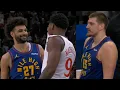 Bennedict Mathurin talks to Jamal Murray before he misses game tying FT - Wild ending