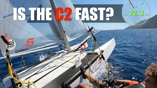 f18 Catamaran C2 strong wind multicam tutorial with commentary