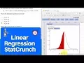 Simple Linear Regression Using StatCrunch