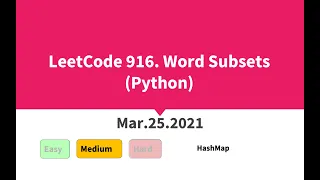 LeetCode 916 Word Subsets Python