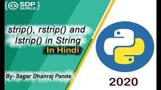 strip rstrip and lstrip Function in String Inbuilt String Function in Python SDP Guruji