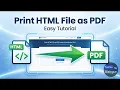 How to Print HTML File as PDF - Easy Tutorial
