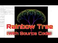 Rainbow Tree design using python programming With Source Code