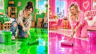 🛏️✨ БЮДЖЕТ VS ЛЮКС! Креативное преображение комнаты и DIY-идеи | от 123 GO!