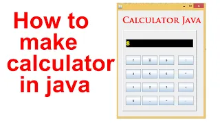How to make calculator in java