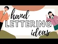 Hand Lettering Ideas simple fonts for your portfolio