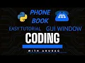 Phone Book With Python GUI Window Python Project For Beginner CODINGwithAnurag