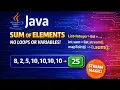 Java Streams Find Sum of Elements in a List Using Stream API with Examples