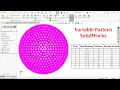 Variable Pattern with Pattern Table in SolidWorks
