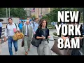 This Is What New Yorkers Walk Past Before 9AM Park Avenue to Chelsea 4K