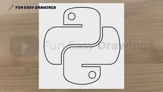 How to Draw Python Logo Easy - Fun Easy Drawings