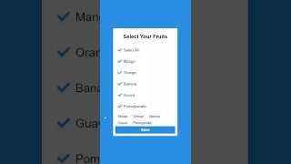 Custom Animated Checkbox Shorts select all and get the value