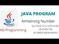 Java Program to Identify Number is Armstrong Number or not while loop