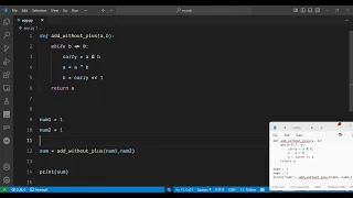 Python 3 Program to Add Two Numbers Without Using Operator in Terminal Tutorial For Beginners