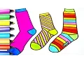socks coloring page for kids learning art for kids