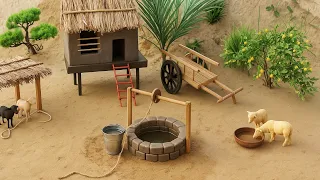 mini tractor making mini hand pump science project | DIY how to make cow shed