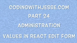 Values in React Edit Form -