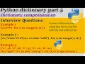 Learn Python in Hindi 33 Dictionary Comprehension and interview Exercises