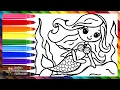 Draw and Color a Cute Mermaid Drawings for Kids